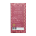 Back of Definite Dark Chocolate w/ Coffee & Sea Salt 65% pink wrapper