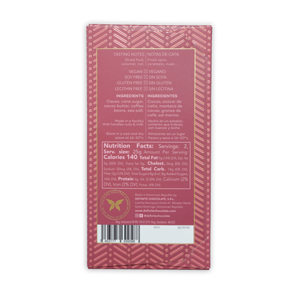 Definite Dark Chocolate w/ Coffee & Sea Salt 65%