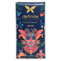 Definite Chocolate Jalao dark chocolate bar wrapper with colorful carnaval mask