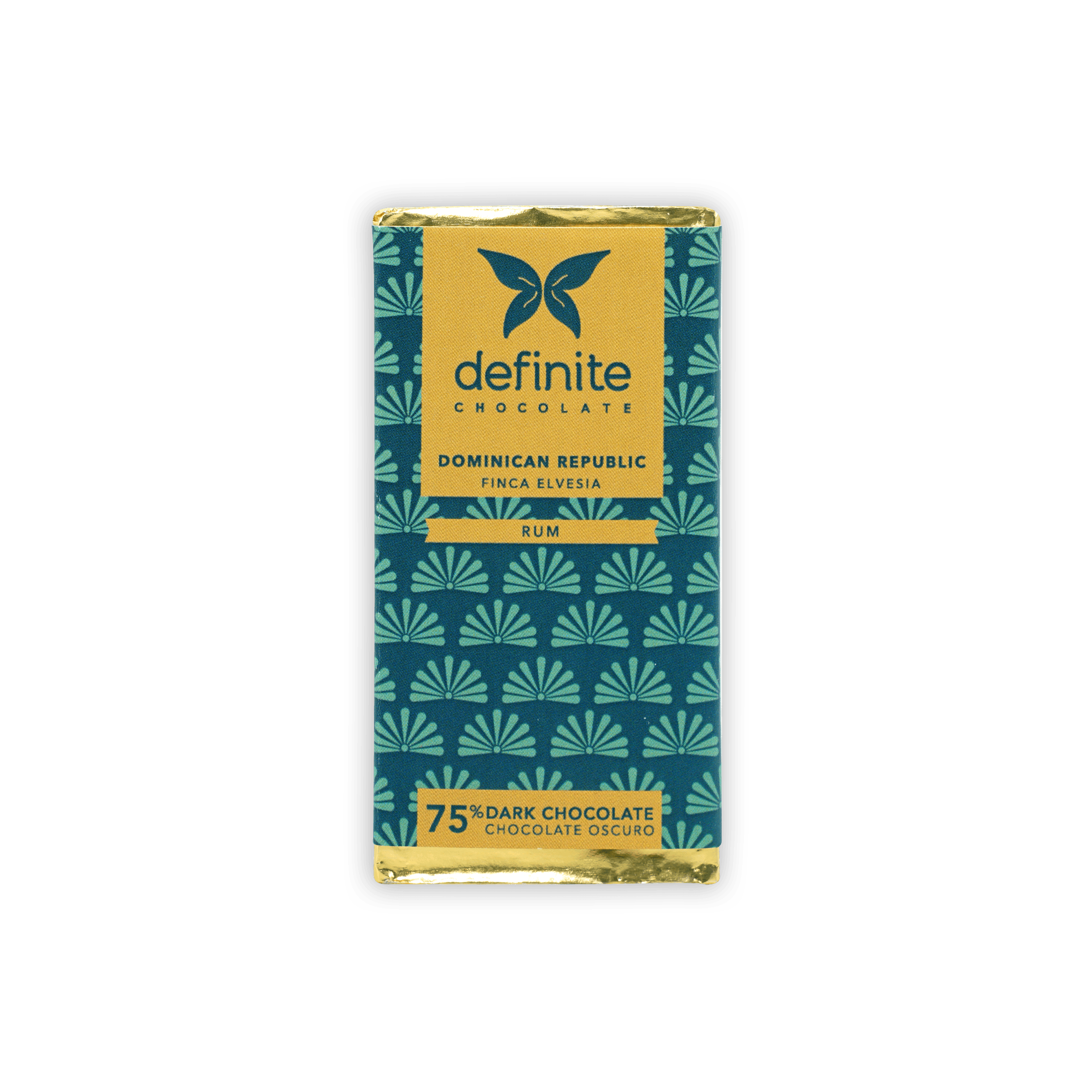 Definite Chocolate Mini Bars Rum Infusion 75% dark chocolate bar