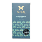 Definite Dark w/ Rum Infusion 75% blue wrapper with gold butterfly