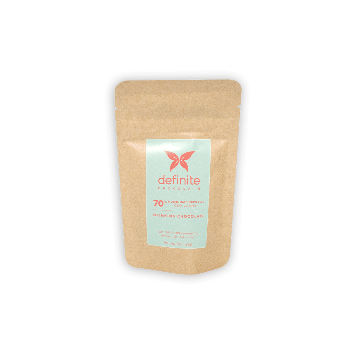 Definite Drinking Chocolate Dark 70% Dominican Republic pouch