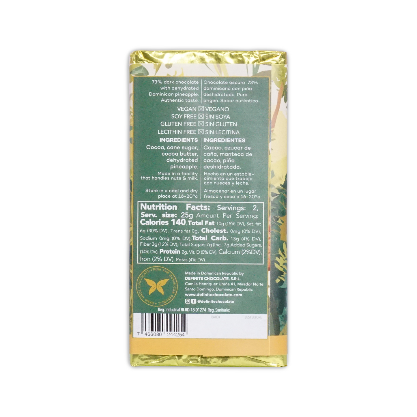 Definite Chocolate Pineapple 73%