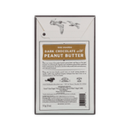 Back of Dick Taylor box, pelican illustration, 55% Uganda dark chocolate with peanut butter, ingredients and barcode, 57 g