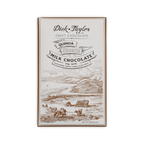 Dick Taylor bar, cream box with etched coastal farm and cows, reading Quinoa Crunch Milk Chocolate 55%.