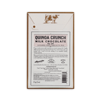 Back of Dick Taylor Quinoa Crunch box, cream with cow illustration, description, ingredients and barcode.