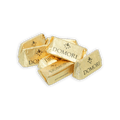 Gold-wrapped Domori Classic Giandujotti Bag with shiny foil and black star logo