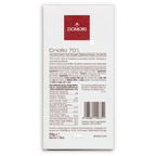 Domori Criollo 70% dark chocolate white box with red logo