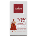 Domori Criollo 70% dark chocolate bar in white red packaging