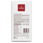 Domori Criollo 90% dark chocolate white rectangular package