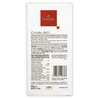 Domori Criollo 80% white wrapper with red square gold Domori logo