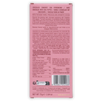 Domori Dark Chocolate w/ Calabrian Chili 70% pink box back with nutrition