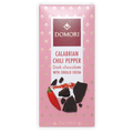 Domori 70% dark chocolate with Calabrian chili, pink package