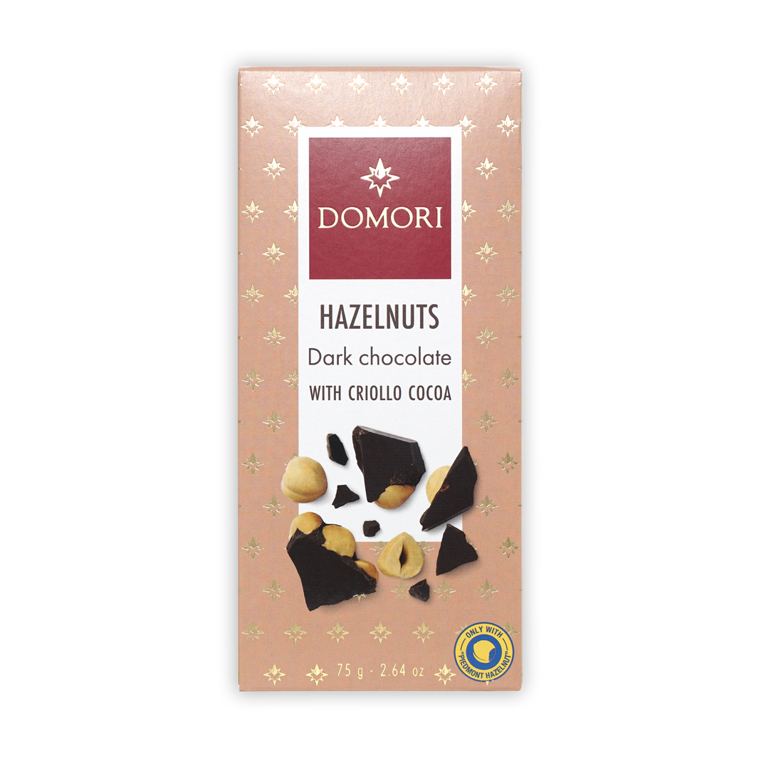 Domori Dark Chocolate w/ Piedmont Hazelnuts 70%