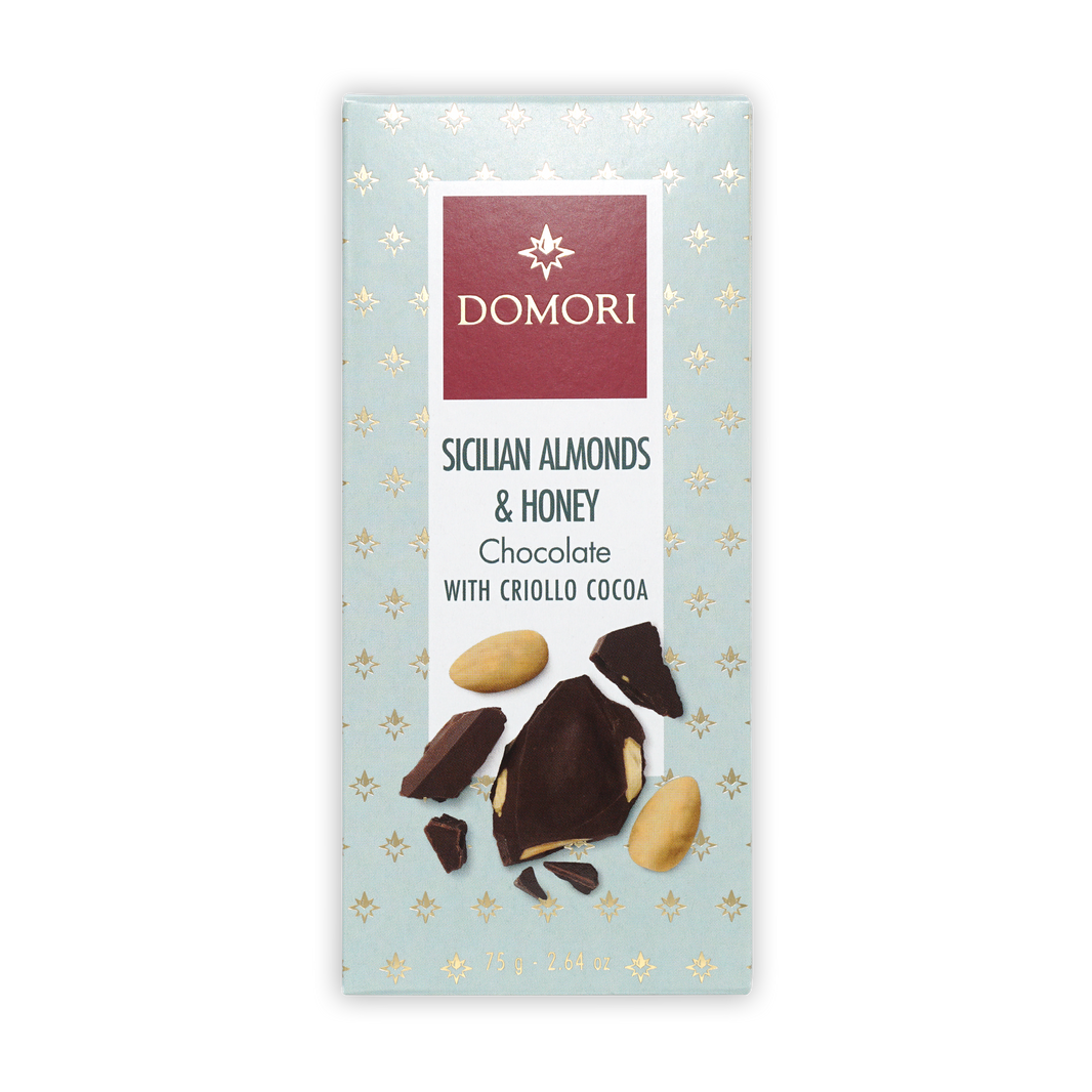 Domori Dark Milk Chocolate w/ Sicilian Almonds & Honey