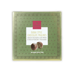 Domori Dubai Chocolate Pralines green gift box with pink label, 9 pcs