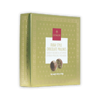 Domori Dubai chocolate pralines gift box, 9 pcs, olive-green with gold patterns