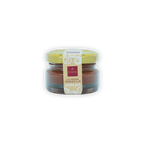 Domori Crema Gianduja gluten-free spread in clear jar with yellow lid