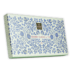 Domori Great Classics No 8 white gift box with blue floral pattern