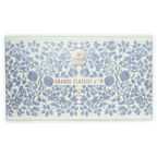 Domori Great Classics No 8 box with blue floral pattern and pink text