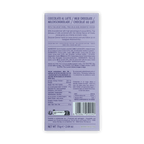 Domori Milk Chocolate 50% light gray wrapper back with multilingual text