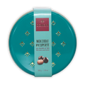 Domori milk chocolate coated hazelnuts teal tin with gold stars 50%