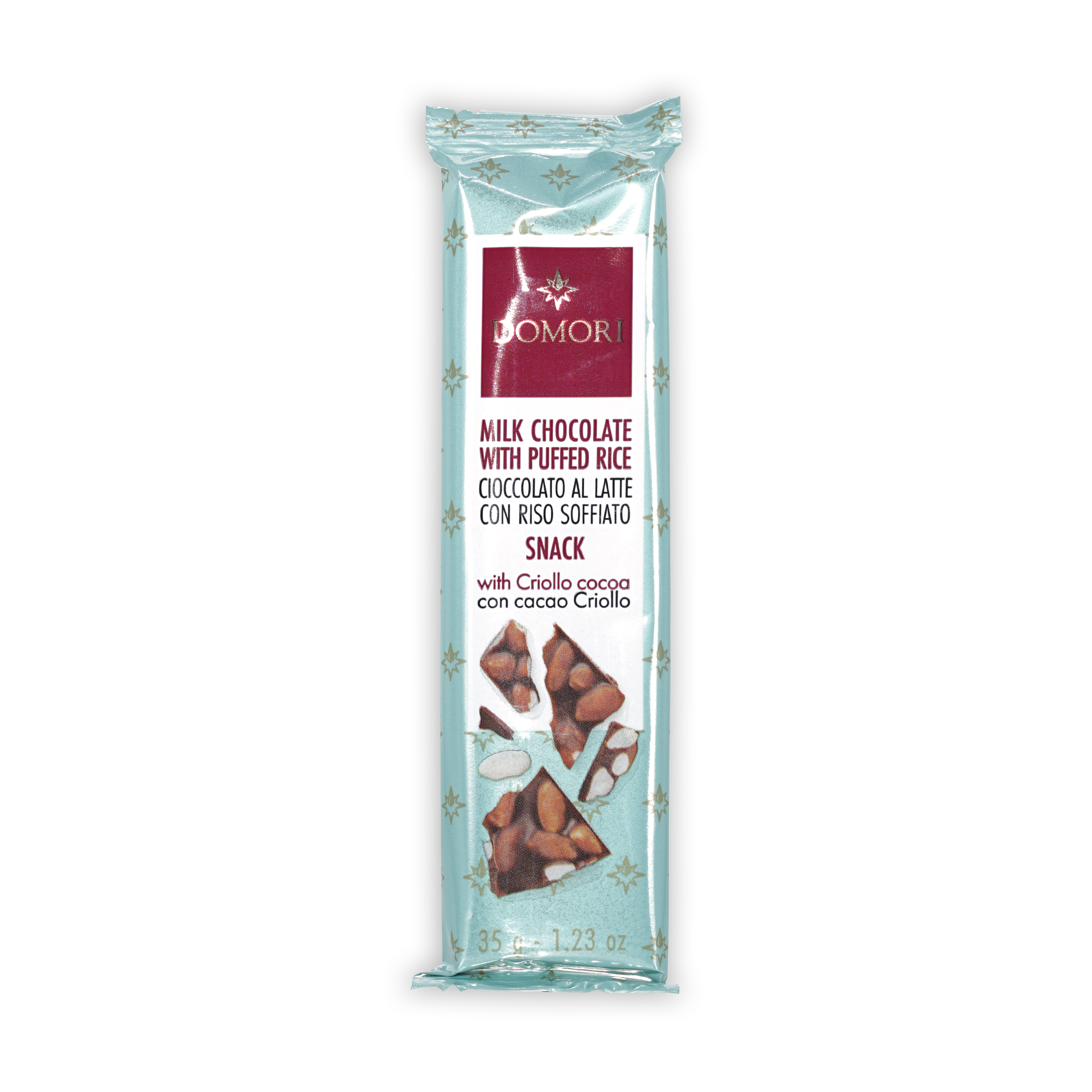 Domori Mini Bars Milk with Puffed Rice chocolate bar