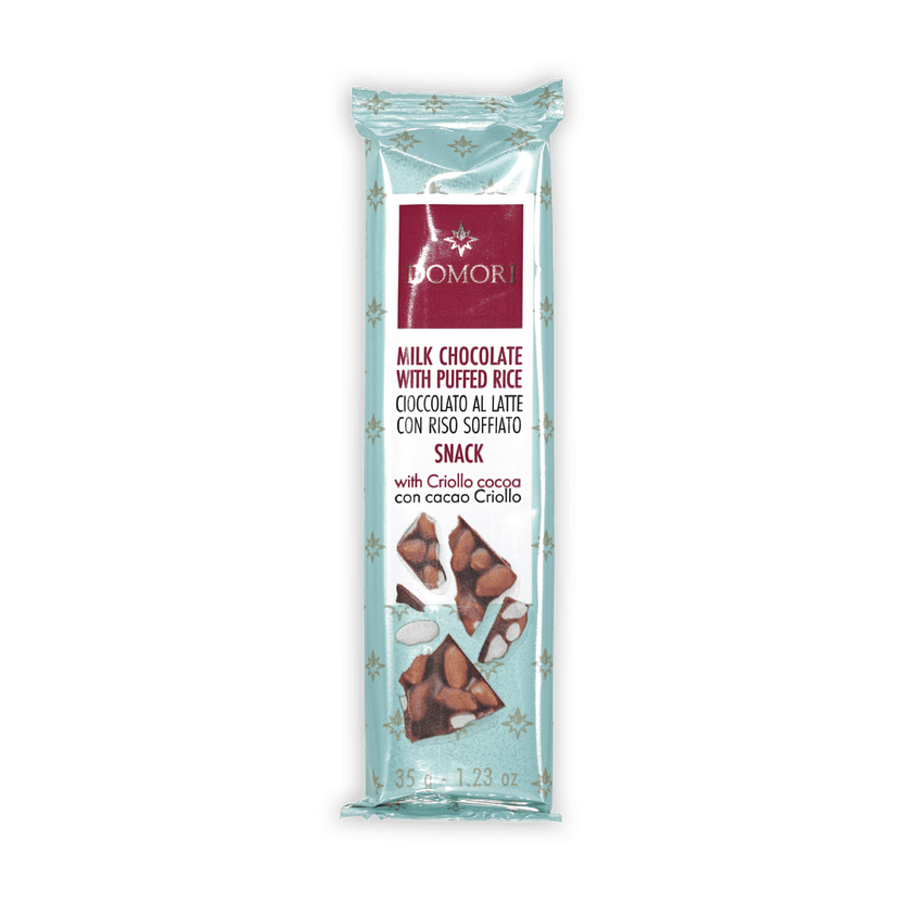 Domori Mini Bars Milk with Puffed Rice chocolate bar