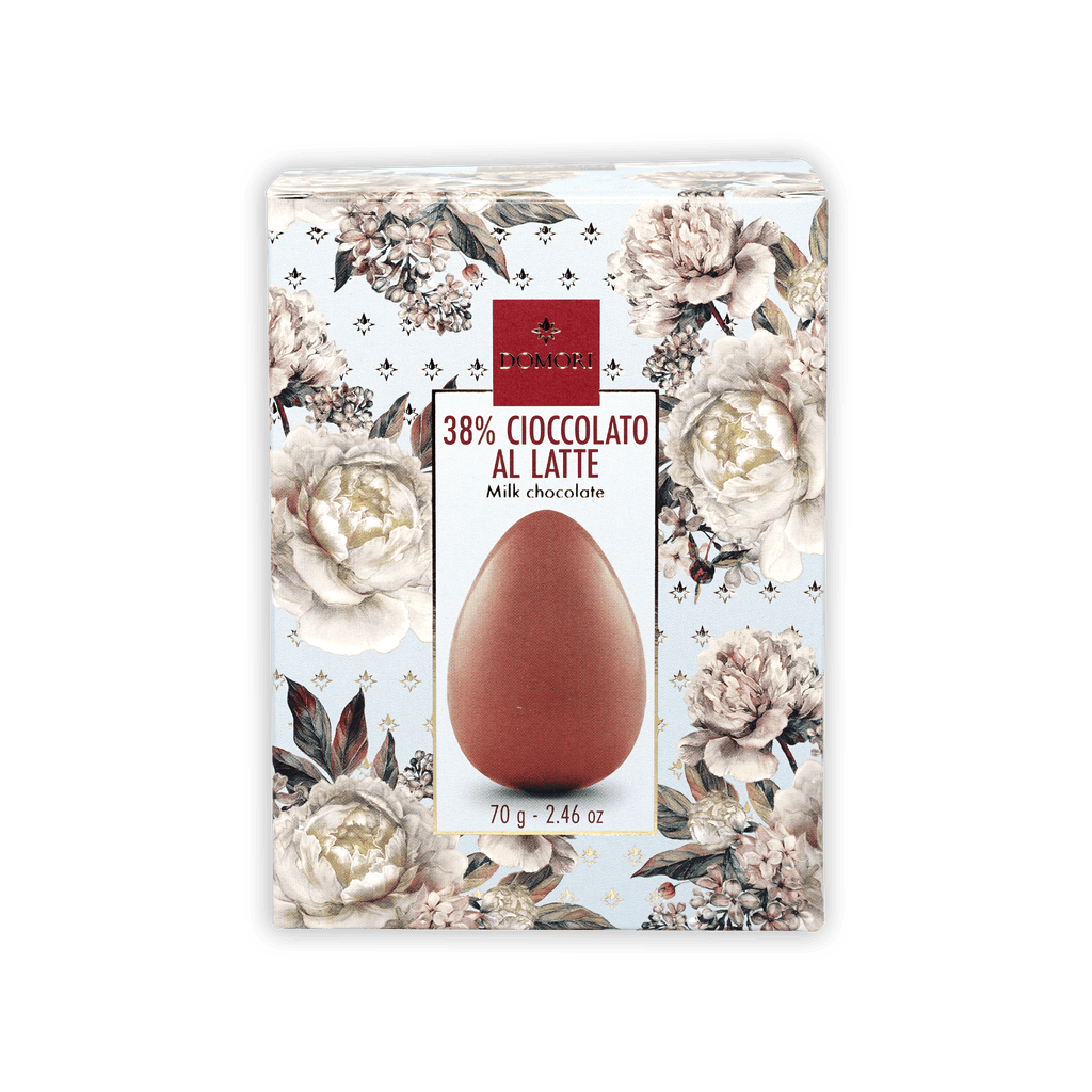 Domori Mini Easter Egg Milk Chocolate 38% in floral box