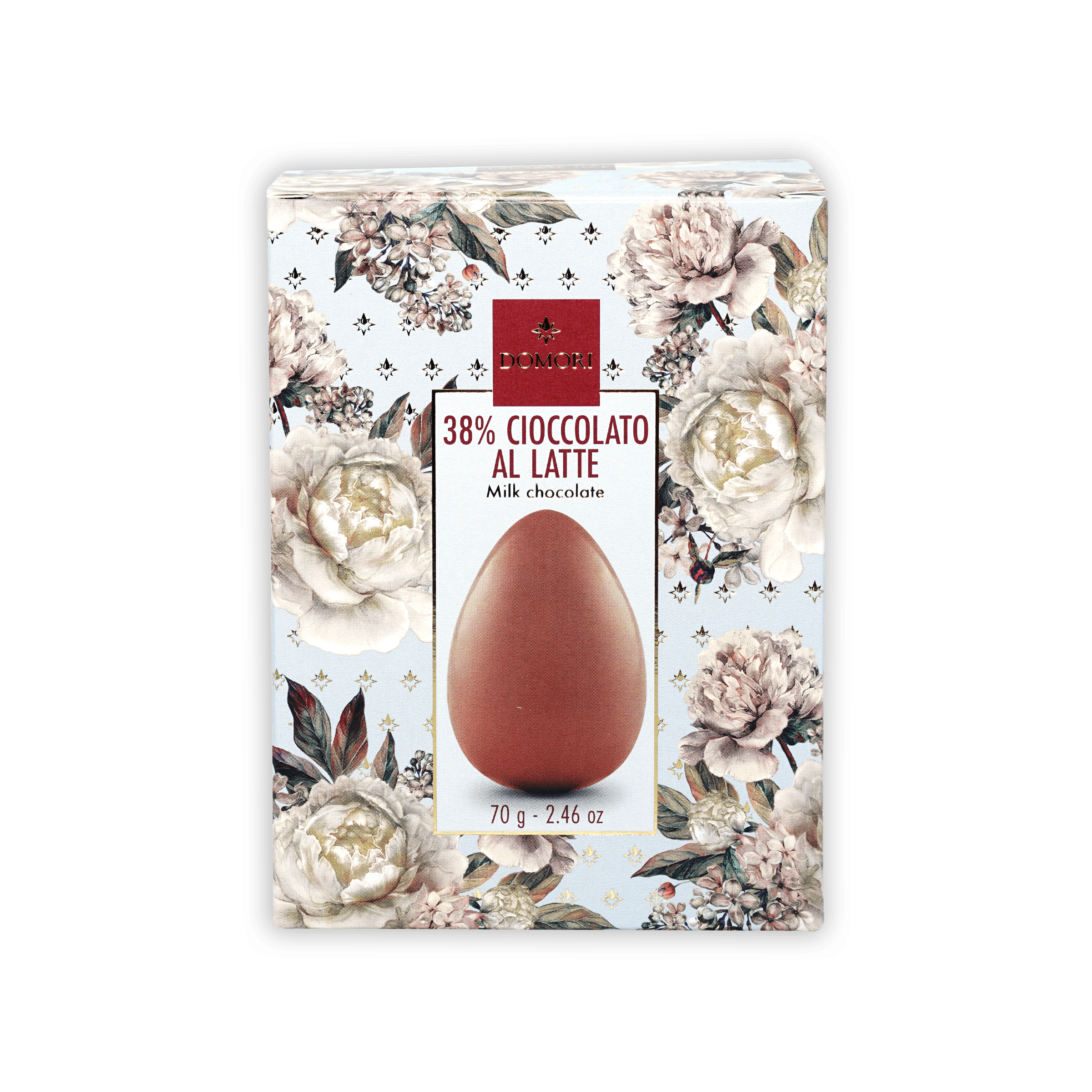 Domori Mini Easter Egg Milk Chocolate 38% in floral box