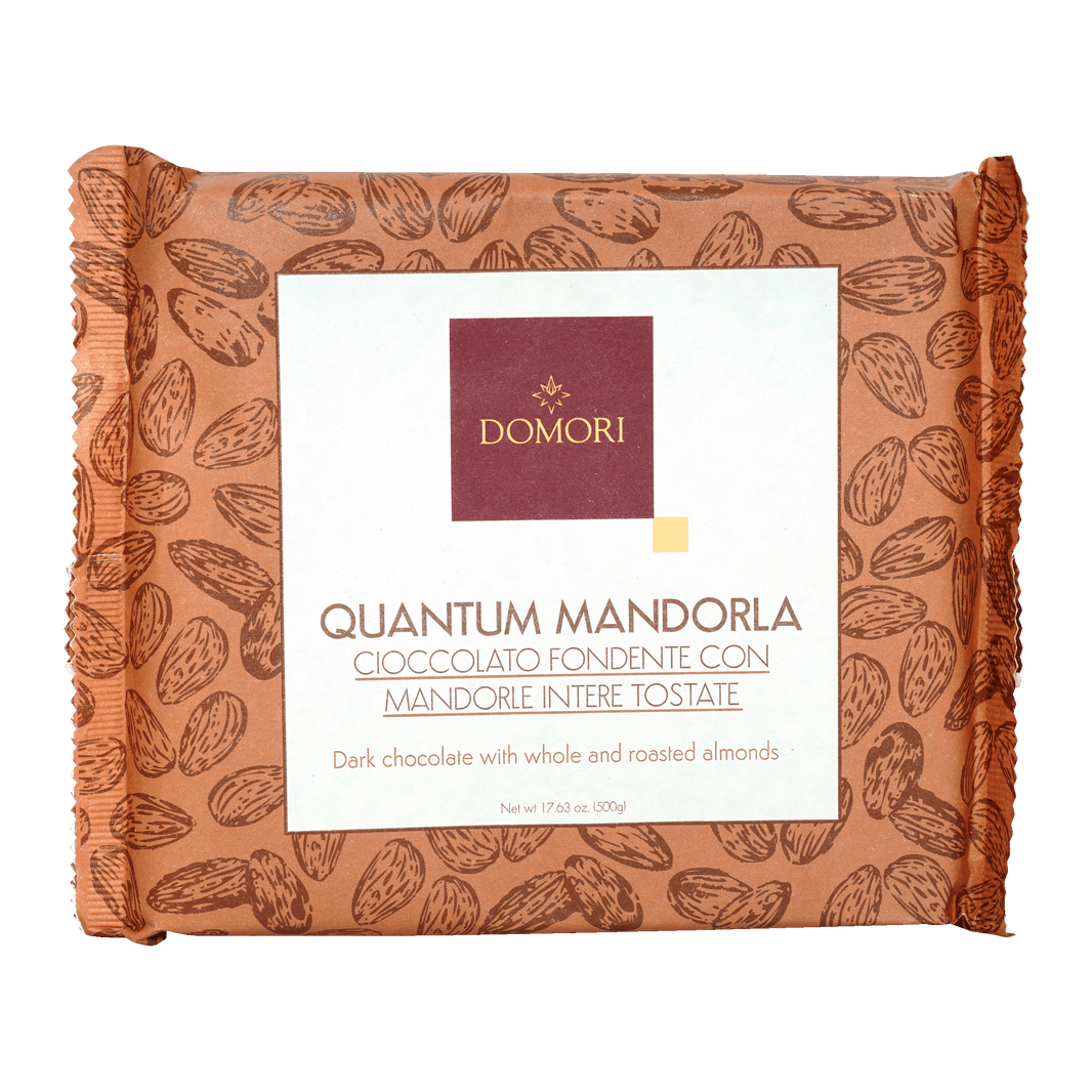 Domori Quantum Dark Chocolate and Whole Almonds 68% (500g)