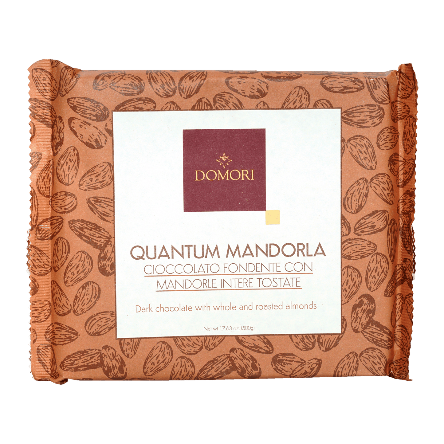 Domori Quantum Dark Chocolate and Whole Almonds 68% (500g)