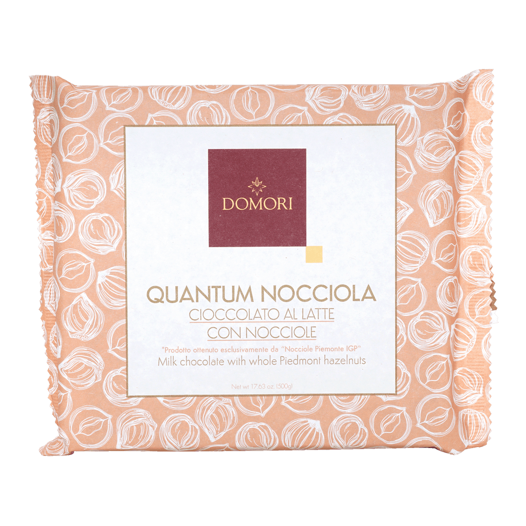 Domori Quantum Milk Chocolate w/ Hazelnuts 42% (500g)