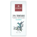 Domori Trinitario Colombia 70% dark chocolate bar in white wrapper
