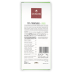 Domori Trinitario Peru 70% chocolate bar wrapper with maroon logo
