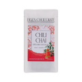 White Eigen Chocolate pouch with a red floral panel and a spice pot illustration, reading Chili Chai 64% Dark Chocolate, 50 g.
