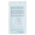 Eigen Dark Chocolate Tanzania 70% minimalist white foil bar with black typography