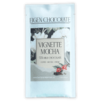 Eigen Milk Chocolate Vignette Mocha 55% bar in white foil wrapper