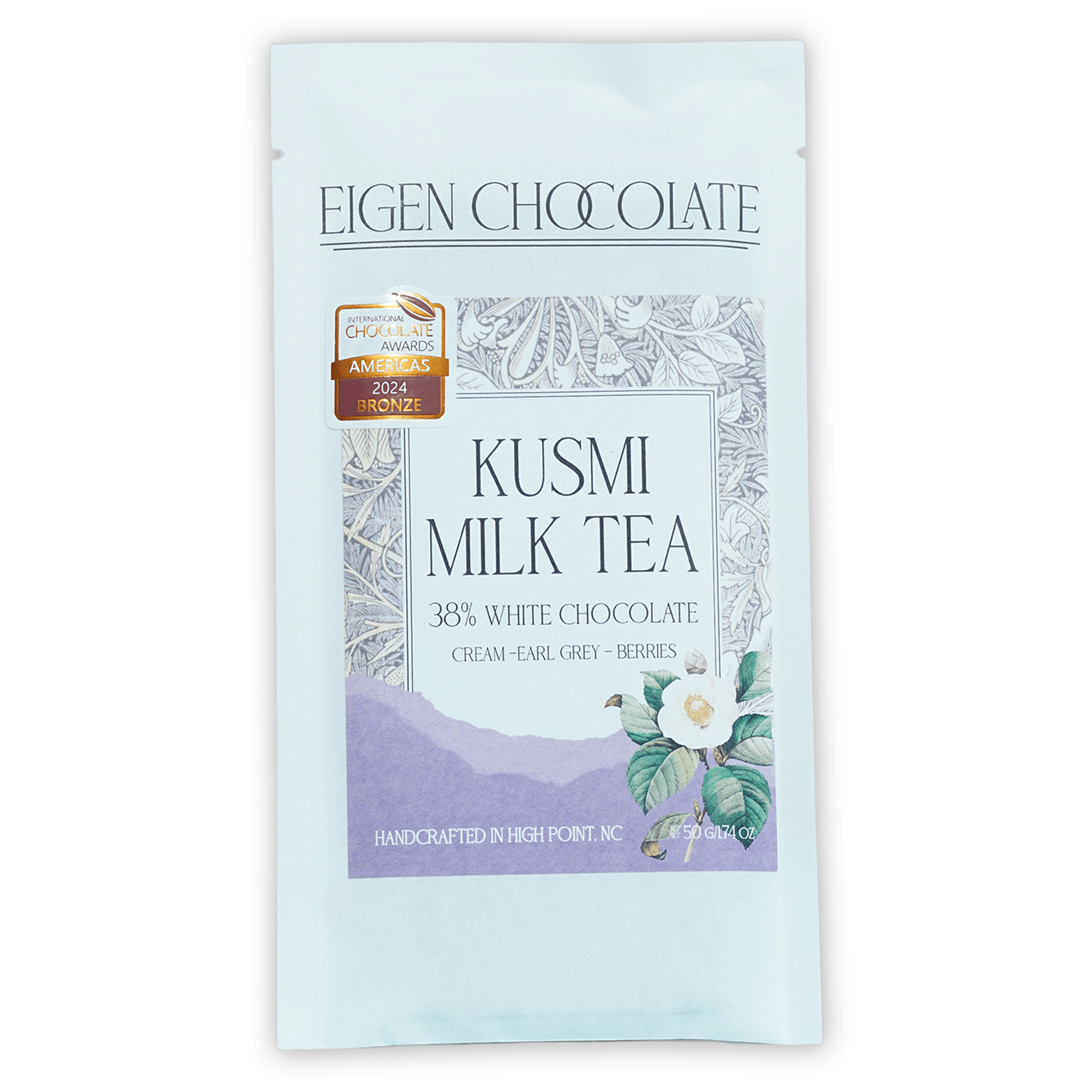 Eigen White Chocolate w/ Kusmi Tea 38% milk tea in blue pouch