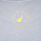 Gray Find Your Inner Piece Tee with gold bar and cocoa swan logo