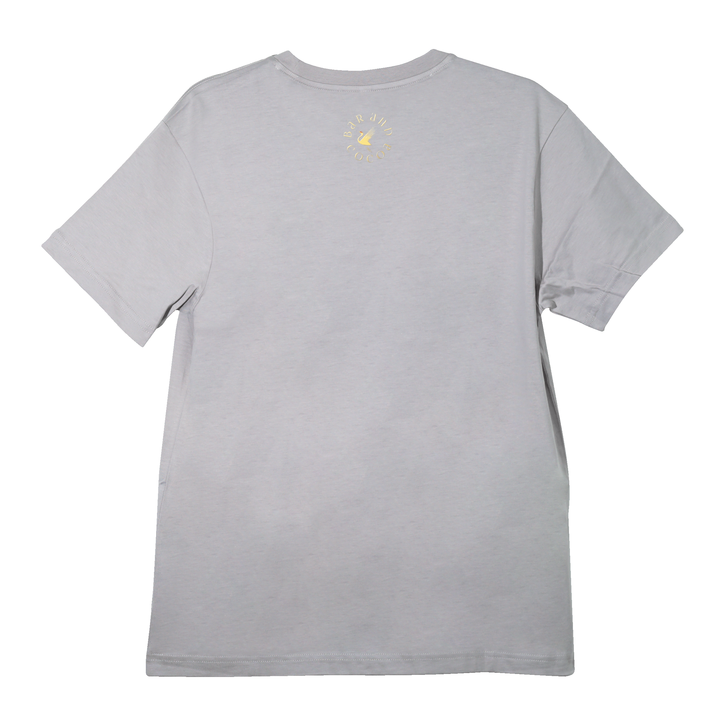 Minimalist white Find Your Inner Piece Tee with subtle gold circular logo