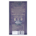 Back of dark purple Firetree Dark Milk Lava Salt 50% packaging showing ingredients, nutrition facts, and a barcode.
