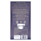 Back of a dark purple Firetree Dark Milk Madagascar 54% chocolate box showing printed ingredients and nutrition facts.