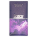 A purple Firetree Madagascar 54% dark milk chocolate bar box with a marbled design on a black background.