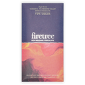 Firetree Tanzania Kilombero Valley 72% dark chocolate box. The top is dark blue, the bottom has pink and orange swirls.