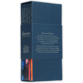 Firetree milk & dark chocolate gift collection box with deep blue firetree design and colorful striped labels