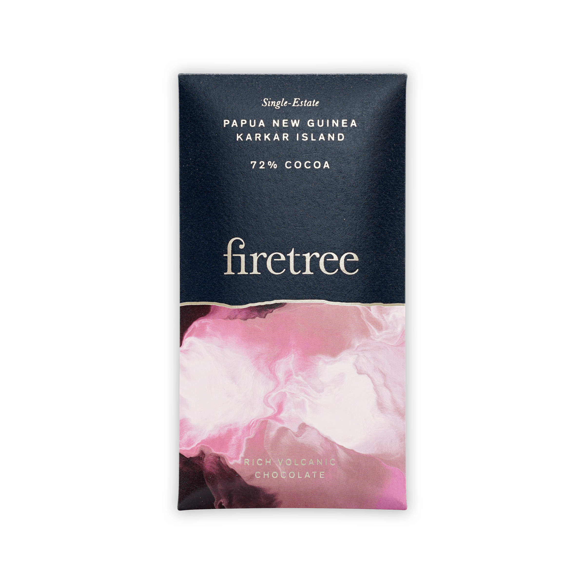 Firetree Mini Chocolate Bars PNG Karkar 72% dark blue pink wrapper