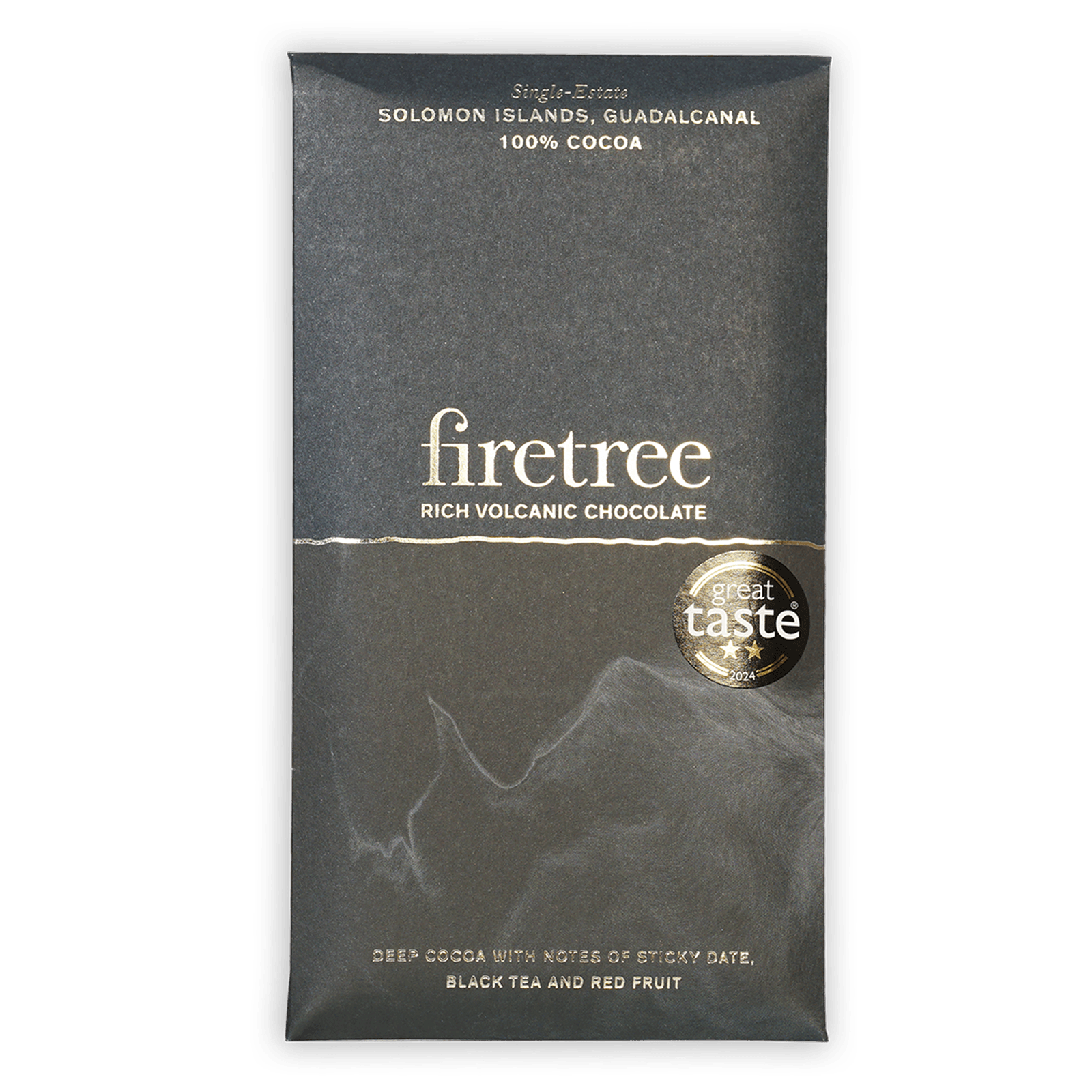 Firetree Solomon Island Guadalcanal 100% volcanic chocolate bar wrapper