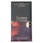 Firetree Solomon Island Guadalcanal 82% dark chocolate bar with red-orange swirl