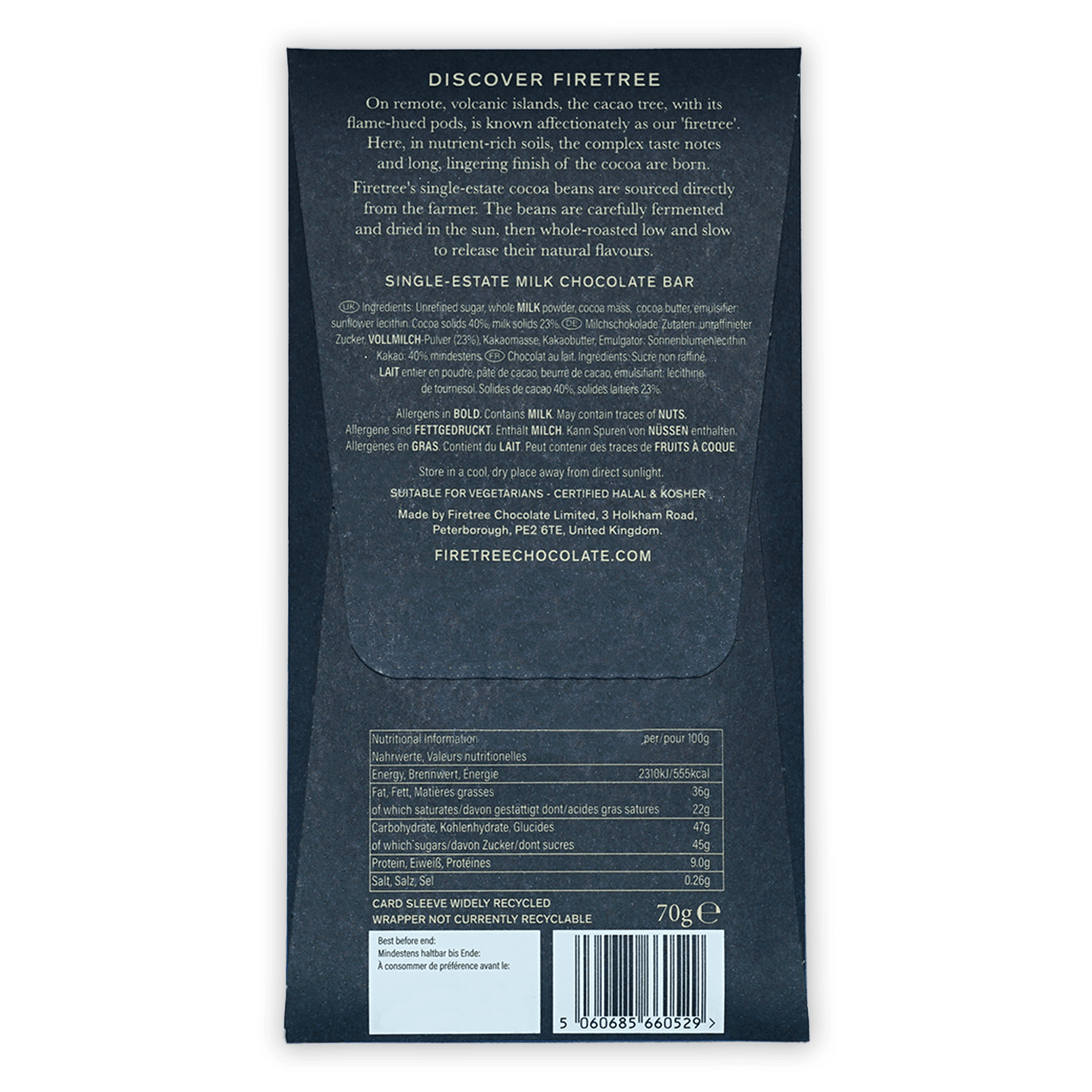 Firetree Solomon Islands Guadalcanal Milk 40% chocolate bar wrapper